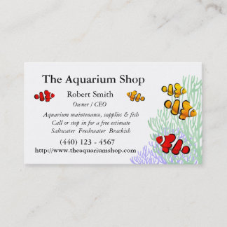 Tarjeta de visita adaptable de Clownfish del