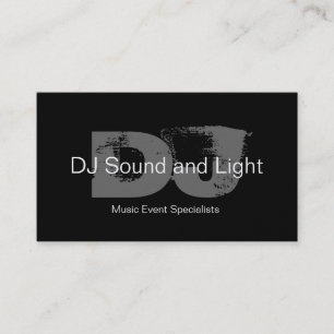 Tarjeta de visita adaptable de DJ del monograma
