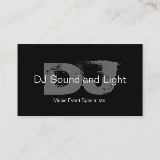 Tarjeta de visita adaptable de DJ del monograma