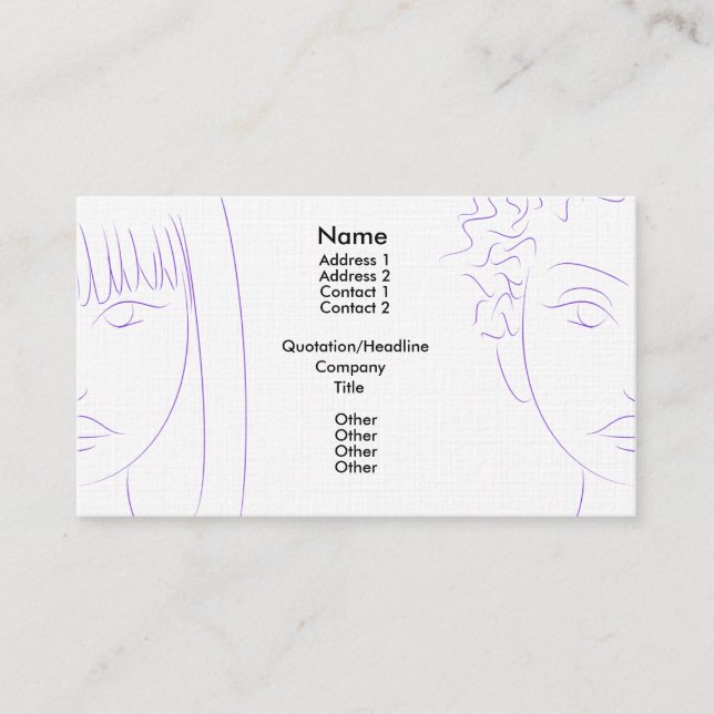 Tarjeta de visita adaptable de la belleza - (Anverso)