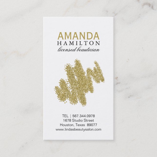 Tarjeta de visita adaptable del Beautician (Anverso)