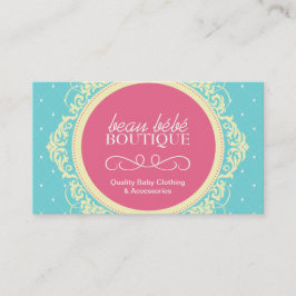 Tarjeta de visita adaptable del boutique del bebé