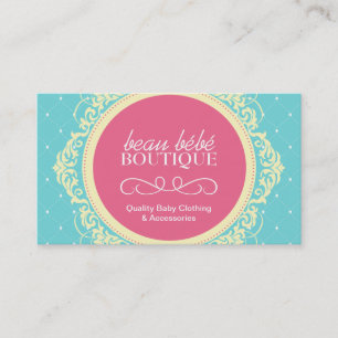 Tarjeta de visita adaptable del boutique del bebé