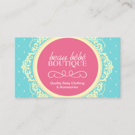 Tarjeta de visita adaptable del boutique del bebé