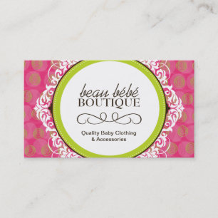 Tarjeta de visita adaptable del boutique del bebé