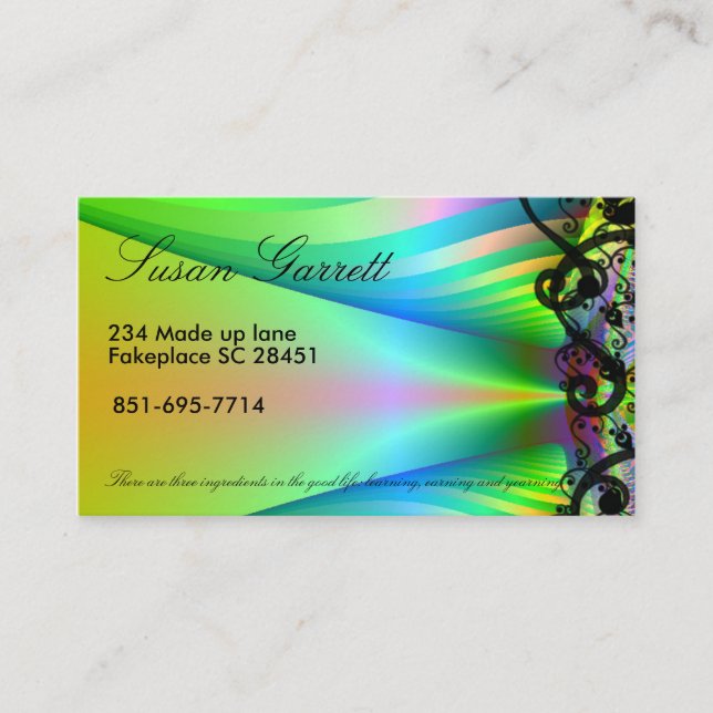 tarjeta de visita adaptable del fractal (Anverso)