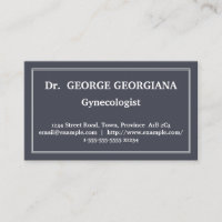Tarjeta de visita adaptable del ginecólogo