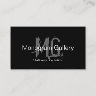 Tarjeta de visita adaptable del monograma del
