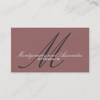 Tarjeta de visita adaptable del monograma del