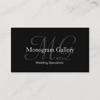Tarjeta de visita adaptable del monograma elegante