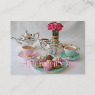 Tarjeta de visita adaptable del té de tarde del