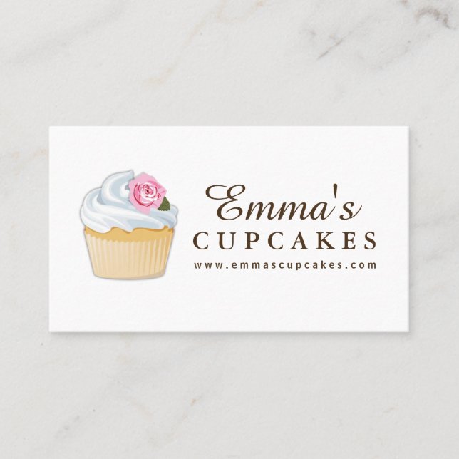 Tarjeta de visita adaptable simple de la magdalena (Anverso)