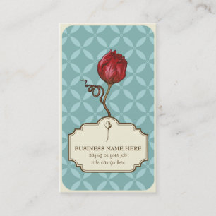 Tarjeta de visita adaptable subió vintage elegant