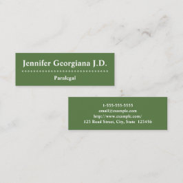 Tarjeta de visita adaptable y mínima del Paralegal