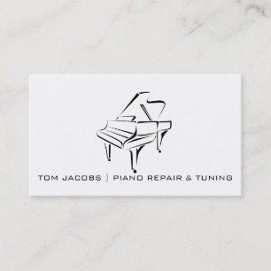 Tarjeta De Visita Adaptación de las lecciones de piano, del piano y