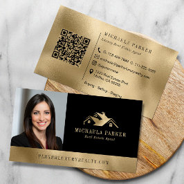 Tarjeta De Visita Add Your Logo Photo Luxury Real Estate Agent