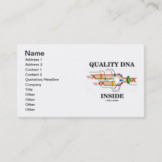 Tarjeta De Visita Adentro de ADN de calidad (replicación del ADN)