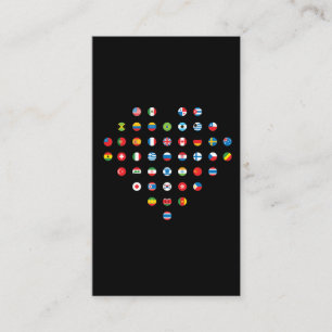 Tarjeta De Visita Adicto a los viajes del corazón en el país inter