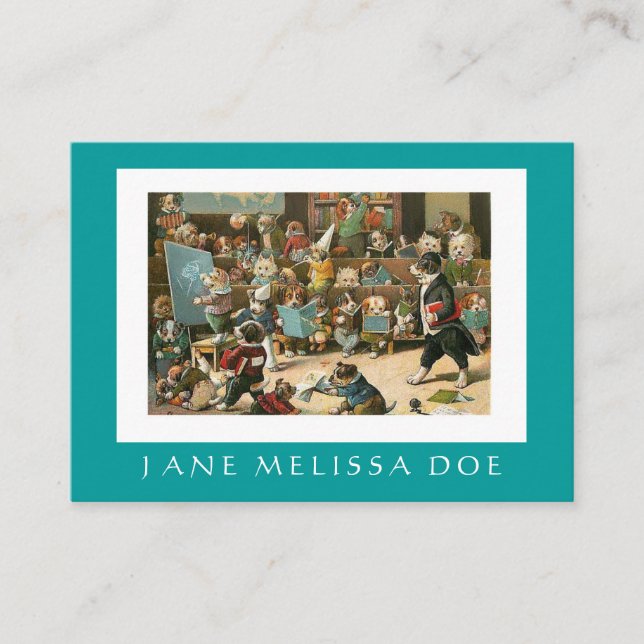 Tarjeta De Visita Adiestrador de perros o profesor particular - (Anverso)