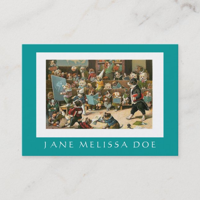 Tarjeta De Visita Adiestrador de perros o profesor particular - (Anverso)