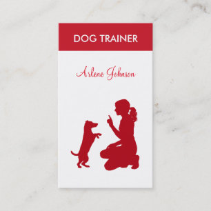 Tarjeta De Visita Adiestrador de perros profesional moderno
