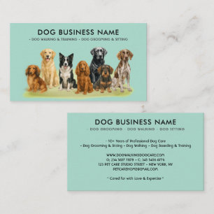 Tarjeta De Visita Adiestramiento sentado acicalamiento de perros ver