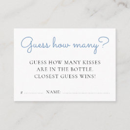 Tarjeta De Visita Adivinen Cuántos Donuts Azules El Bebé Espolvorea 