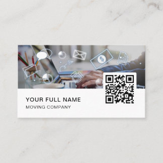 Tarjeta De Visita Administrador de medios sociales QR Code Logo Medi