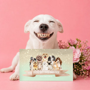 Tarjeta De Visita Adopción de rescate de perros cachorros