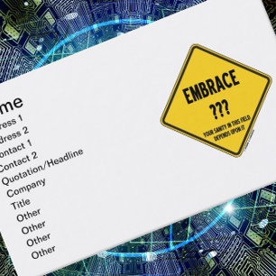 Tarjeta De Visita Adoptar La Incertidumbre Su Sanidad En Este Rótulo