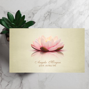 Tarjeta De Visita Adorable Flor de Loto Chic Moderno Elegante