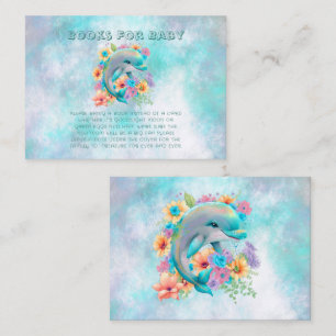Tarjeta De Visita Adorable libro de delfines y florines para bebé