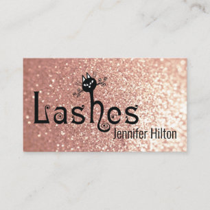 Tarjeta De Visita Adorable lindo gato negro divertido pegado al logo