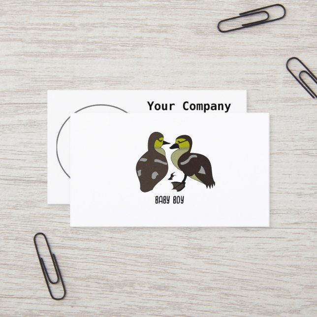 Tarjeta De Visita Adorable Twin Baby Duckling Huddling Personalizado (Anverso/Reverso In Situ)