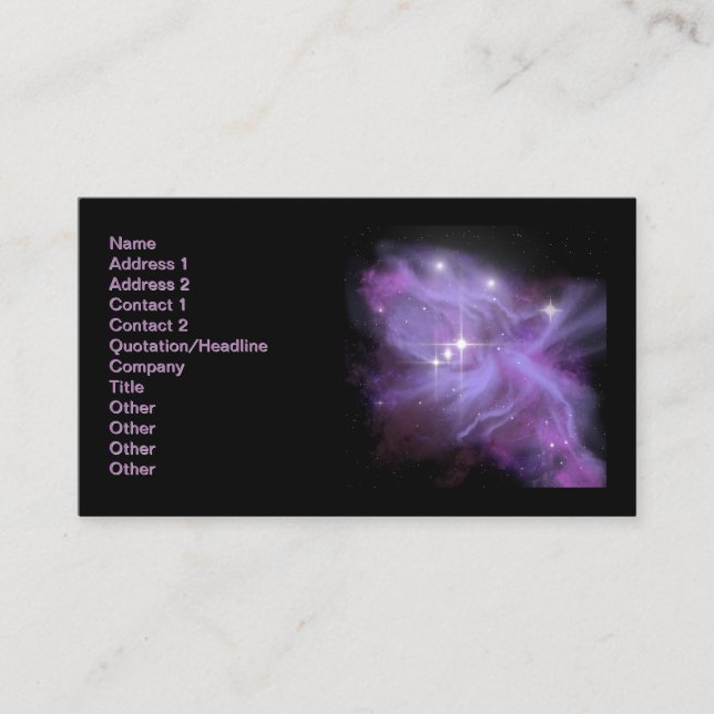 Tarjeta De Visita Adoración de la galaxia espacial (Anverso)