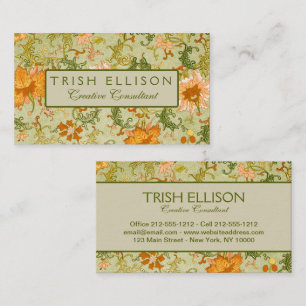 Tarjeta De Visita Adorno Chino Antiguo Jones Flores