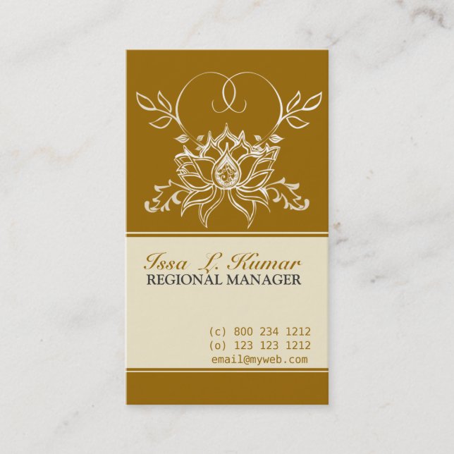 Tarjeta De Visita Adorno del asiático del dibujo de Digitaces de la (Anverso)