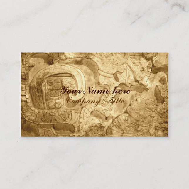 Tarjeta De Visita Adorno del maya (Anverso)