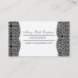 Tarjeta De Visita Adorno floral clásico del modelo del damasco del