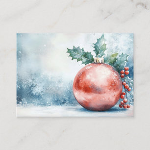 Tarjeta De Visita Adorno Navideño Festivo