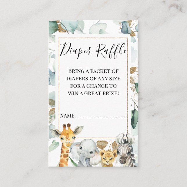 Tarjeta De Visita Adornos de jarrón de jazaja de oro Eucalipto (Anverso)