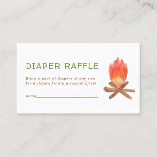 Tarjeta De Visita Adventure Baby Shower Diaper Raffle Enclosure Card