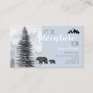 Tarjeta De Visita Adventure Begins Rustic Woods Adventure Guide