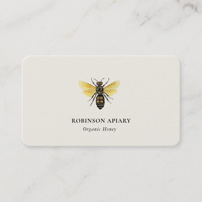 Tarjeta de visita aérea de abejas vintage (Anverso)