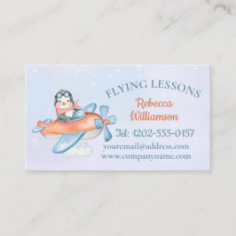 Tarjeta De Visita Aeronave Cute Volando