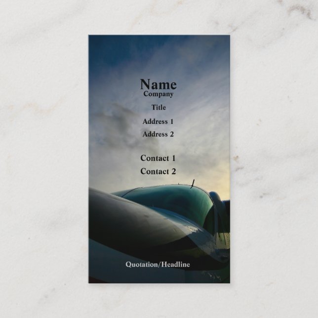 Tarjeta De Visita Aeroplano del cargo (Anverso)