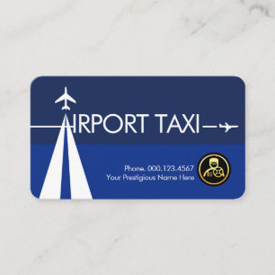 Tarjeta De Visita Aeropuerto de pista con letra A y cielos azules