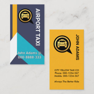 Tarjeta De Visita Aeropuerto de Taxi del avión de Creative Blue Skie