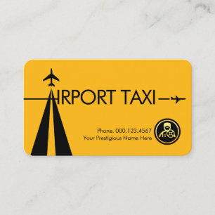 Tarjeta De Visita Aeropuerto de taxi en pista con letra A