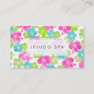 Tarjeta De Visita Afectos/hibiscos de las acuarelas de PixDezines